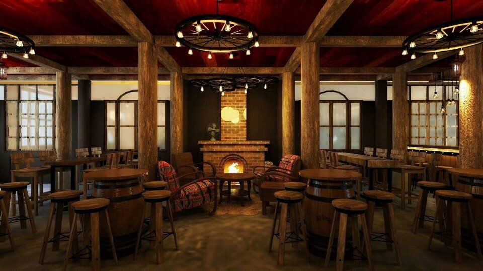 Trang trí nhà hàng, các quán bằng trống thùng gỗ đựng rượu trang trí