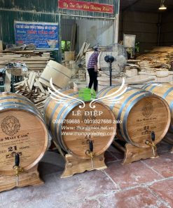 thùng ủ rượu gỗ 100l