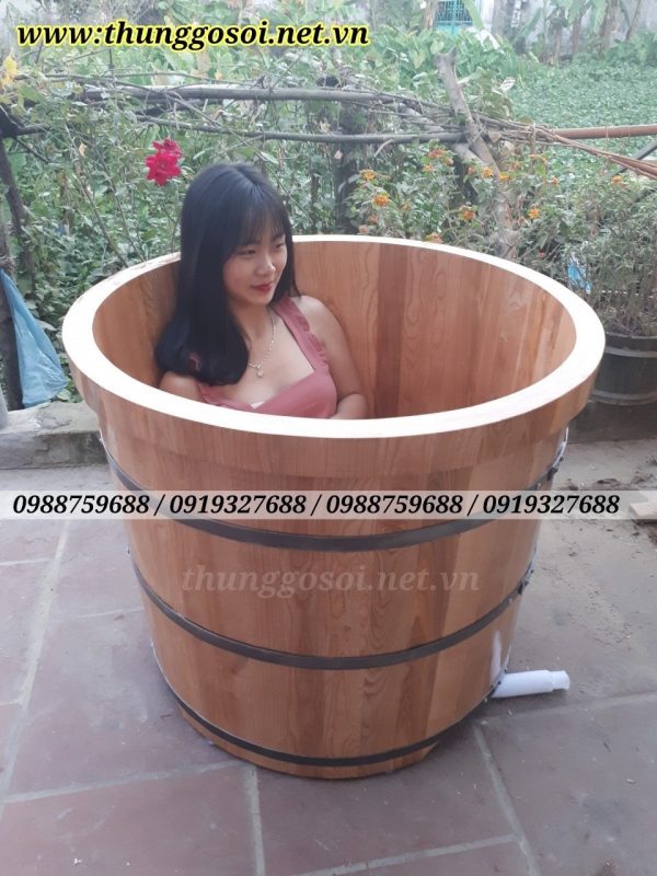 thùng tắm gỗ sồi