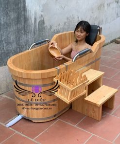thùng tắm gỗ ovan giá rẻ