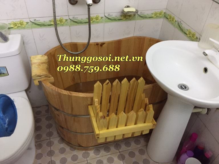 bán bồn tắm gỗ mini